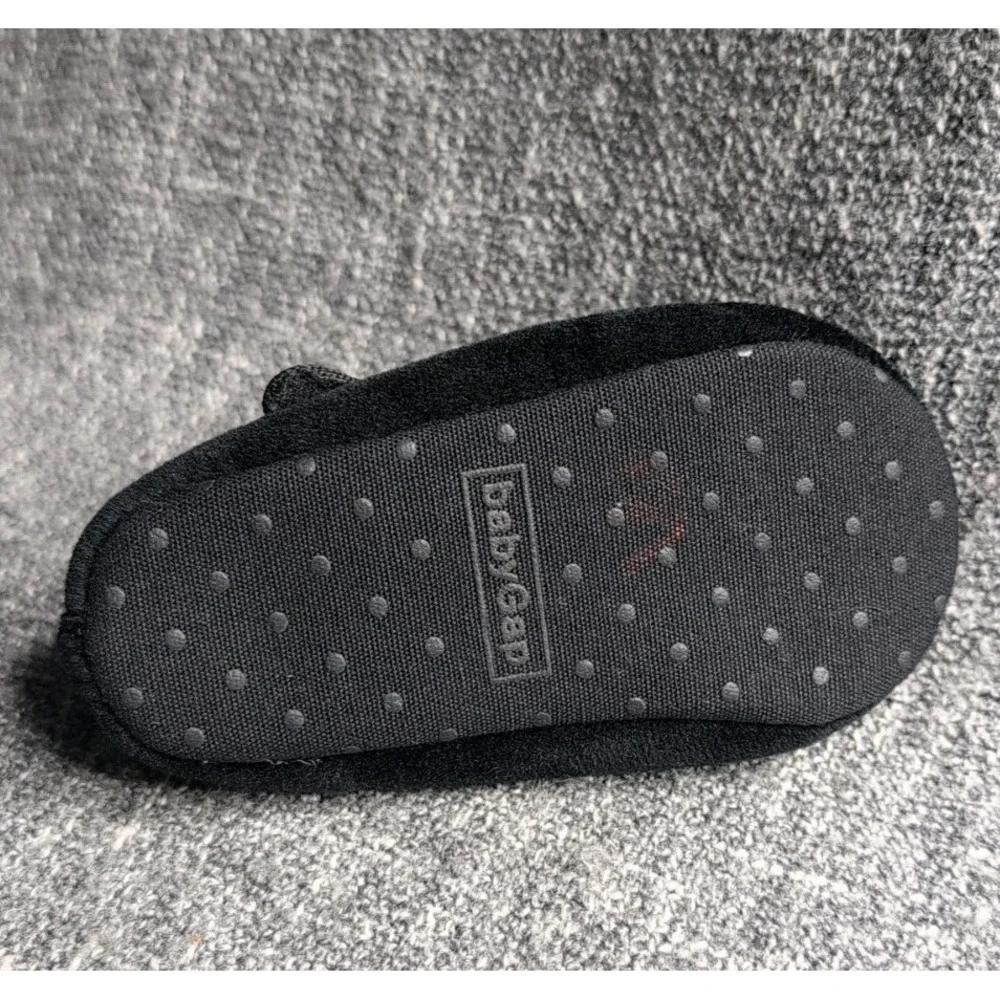 Baby Gap Disney Minnie Mouse Shoes Black Red Polka Dot Bow Size 18-24M‎ Slip On